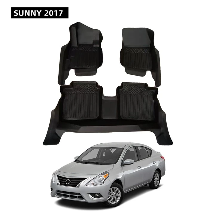 All Weather Lhd 5D TPE Car Mats For SUNNY 2017